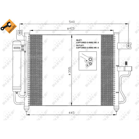 NRF 35428 Condensador de aire acondicionado