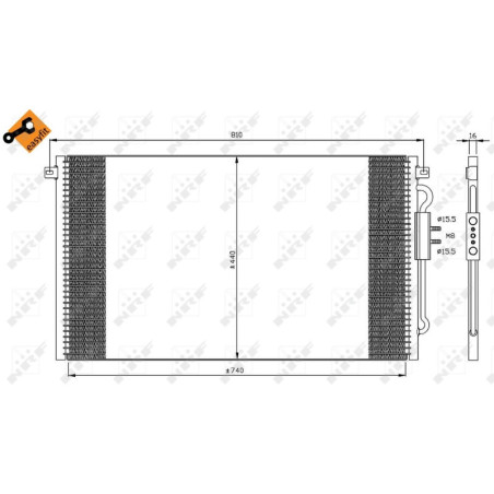 NRF 35448 Condensador de aire acondicionado