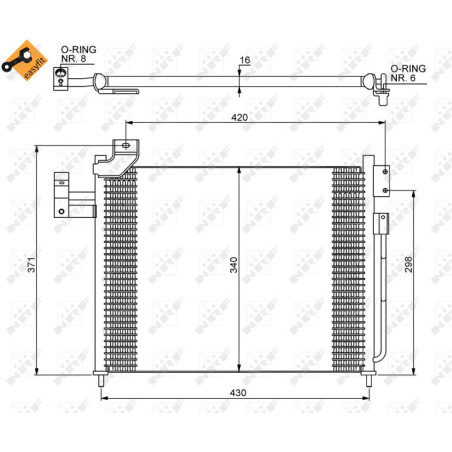 NRF 35460 Condensador de aire acondicionado