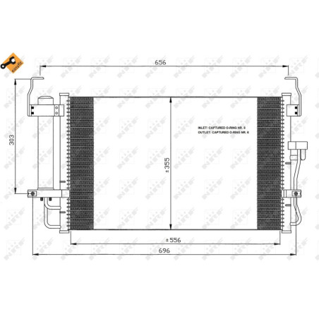 NRF 35474 Condensador de aire acondicionado