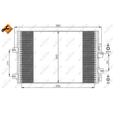 NRF 35543 Condensador de aire acondicionado