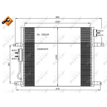 NRF 35577 Condensador de aire acondicionado