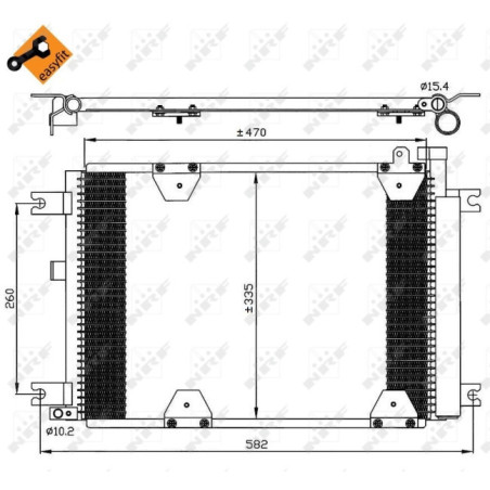 NRF 35580 Condensador de aire acondicionado