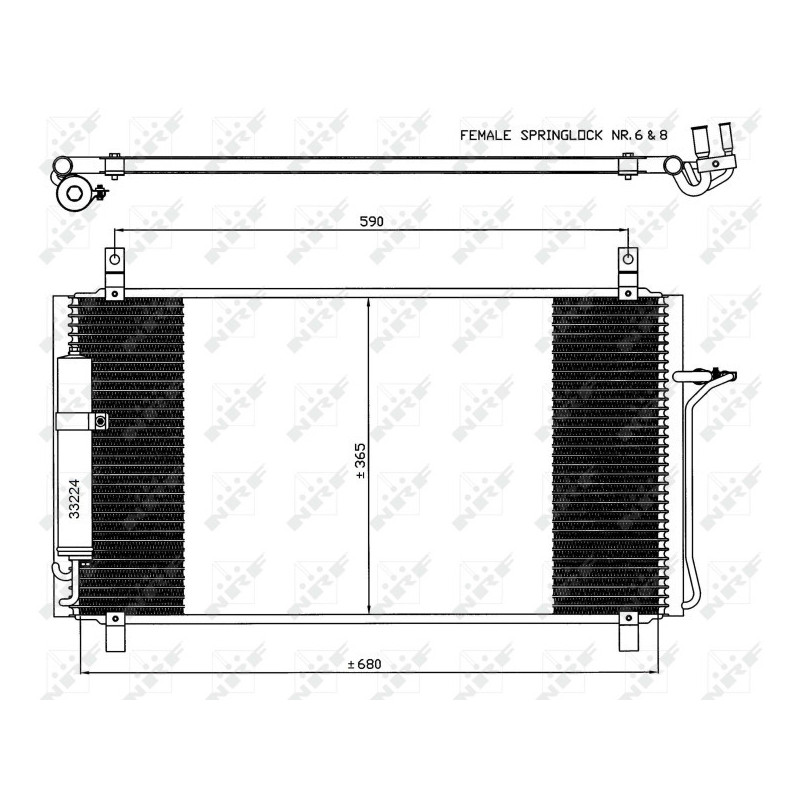 NRF 35624 Condensador de aire acondicionado