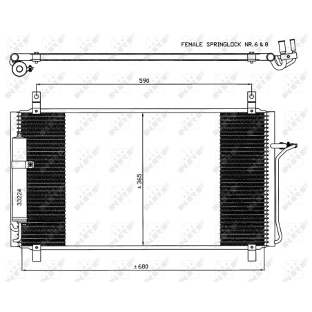 NRF 35624 Condensador de aire acondicionado