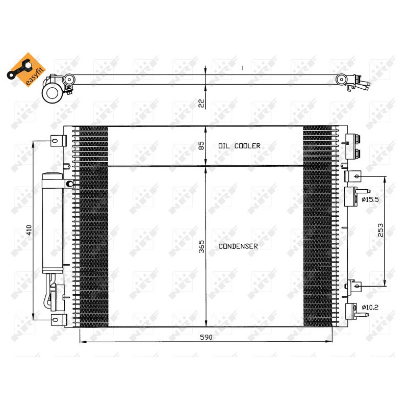 NRF 35626 Air conditioning condenser