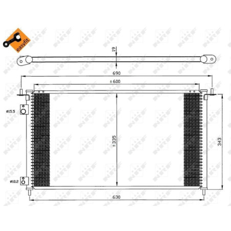 NRF 35636 Condensador de aire acondicionado