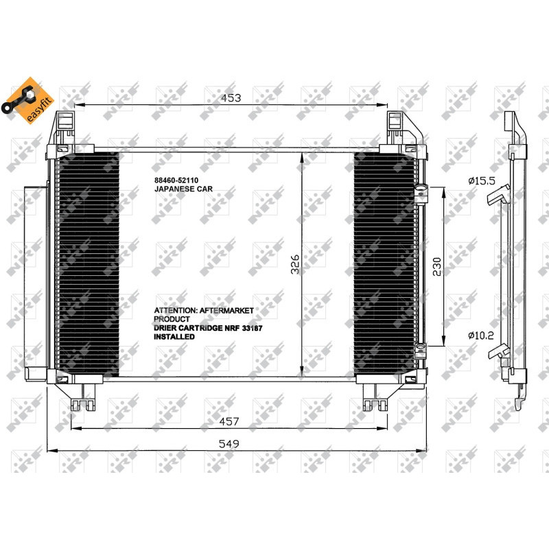NRF 35652 Condensador de aire acondicionado