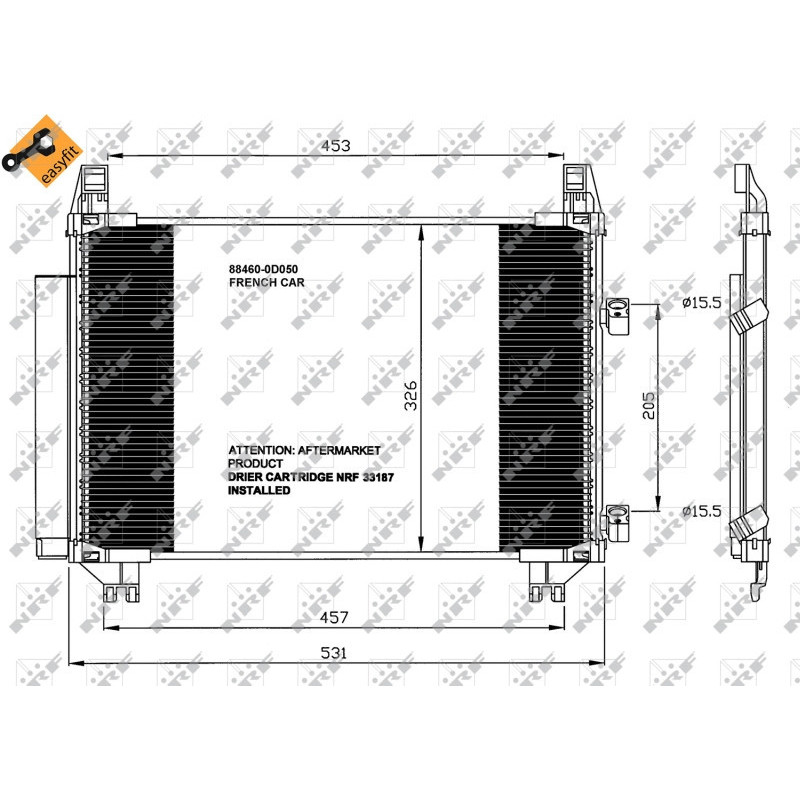 NRF 35653 Condensador de aire acondicionado