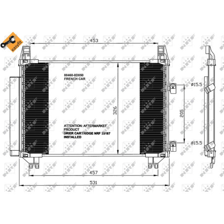 NRF 35653 Condensatore climatizzatore