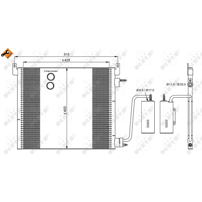 NRF 35741 Condensador de aire acondicionado