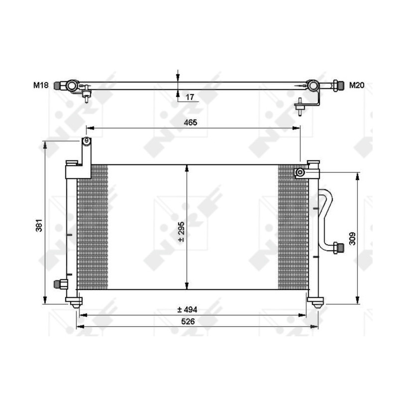 NRF 35765 Condensatore climatizzatore