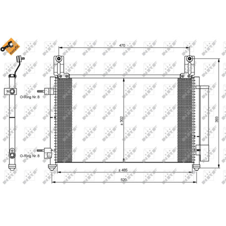 NRF 35796 Condensador de aire acondicionado