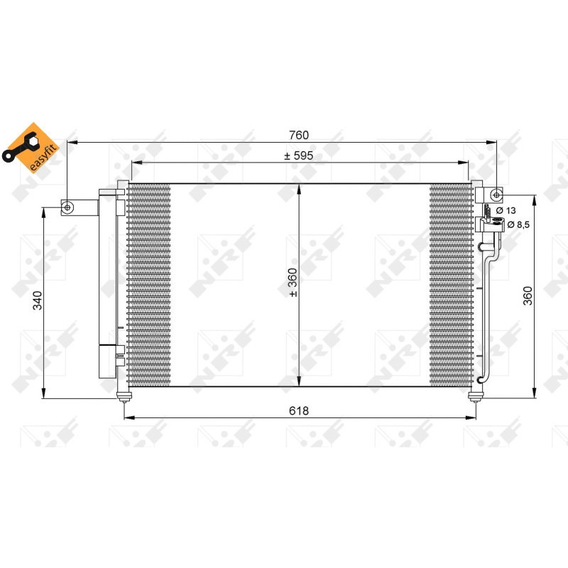 NRF 35851 Condensatore climatizzatore
