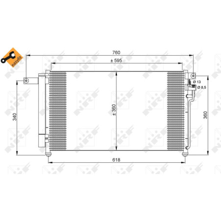 NRF 35851 Condensatore climatizzatore