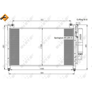 NRF 35870 Air conditioning condenser