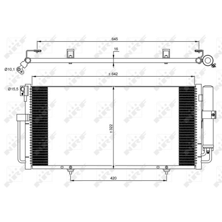 NRF 35875 Condensador de aire acondicionado