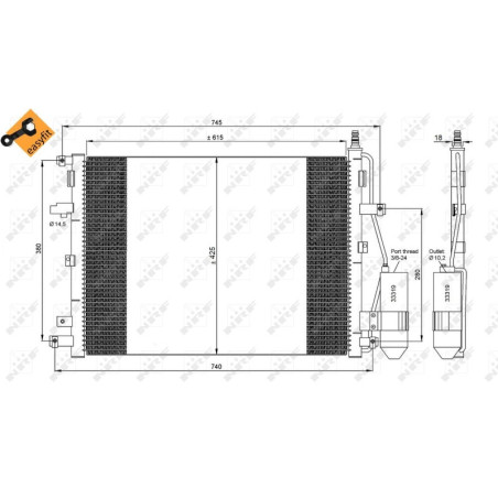 NRF 35876 Condensador de aire acondicionado