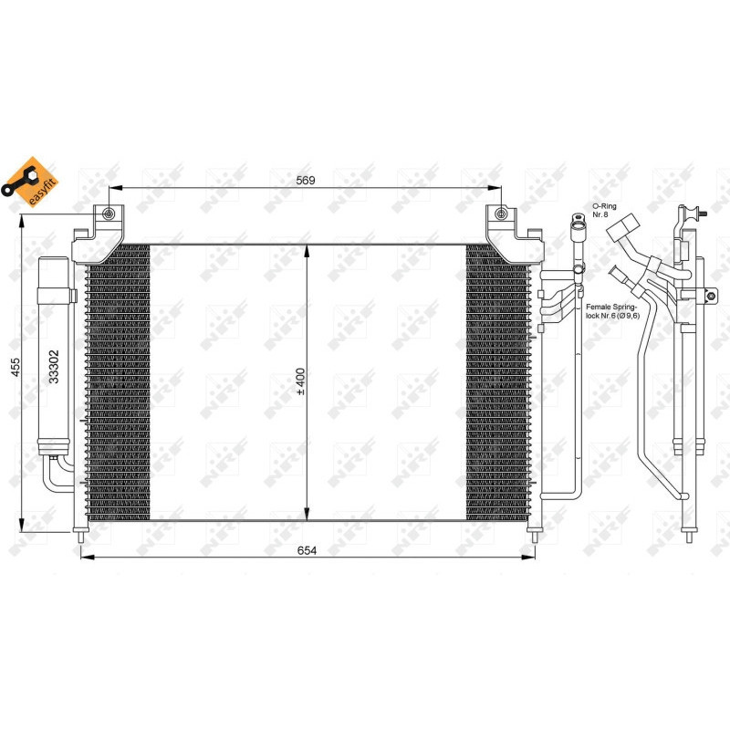 NRF 35881 Air conditioning condenser
