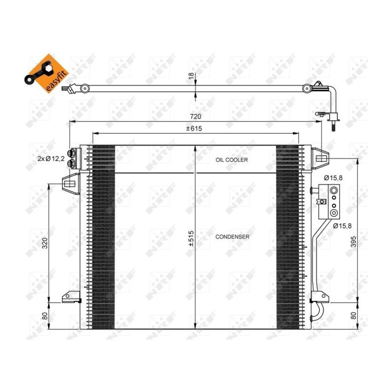 NRF 35928 Condensador de aire acondicionado