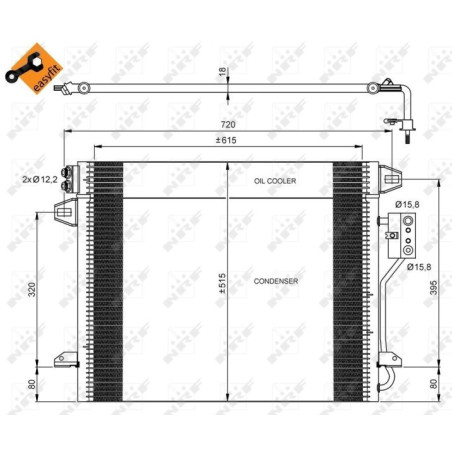 NRF 35928 Condensatore climatizzatore