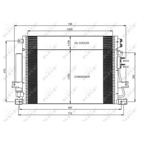 NRF 35966 Condensatore climatizzatore