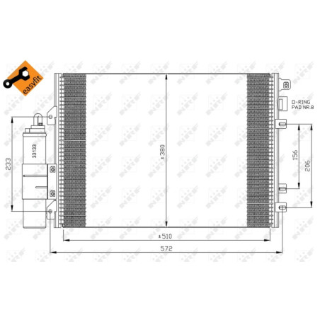 NRF 35967 Condensatore climatizzatore