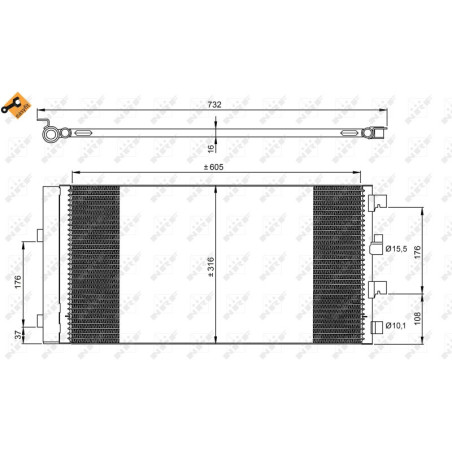 NRF 35969 Condensador de aire acondicionado