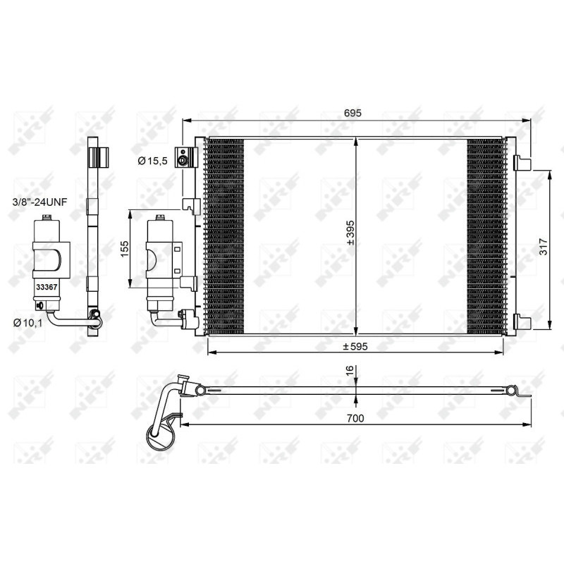 NRF 35973 Condensador de aire acondicionado