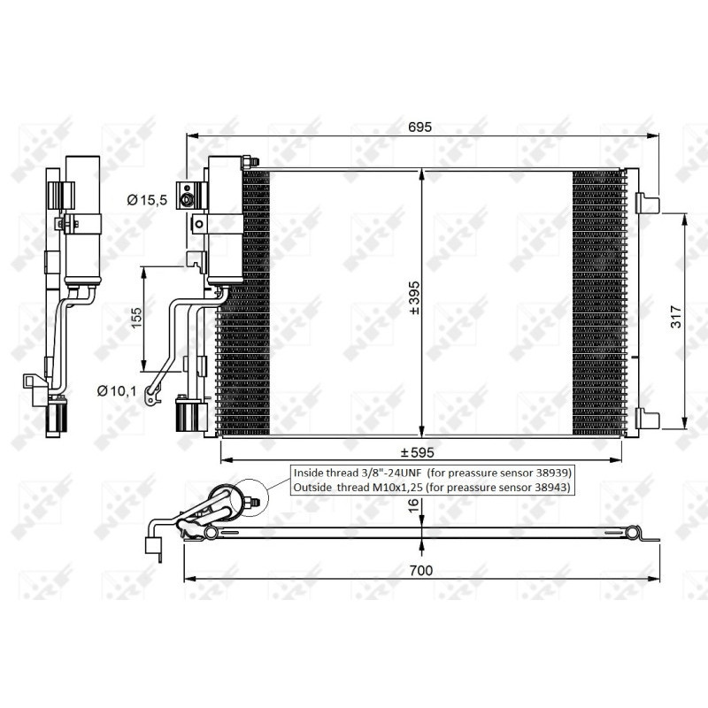 NRF 35974 Air conditioning condenser