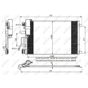 NRF 35975 Condensador de aire acondicionado