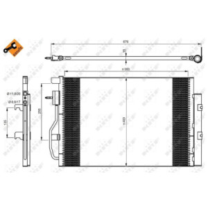 NRF 350044 Air conditioning condenser