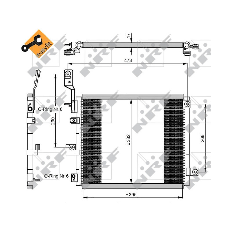NRF 350047 Condensador de aire acondicionado