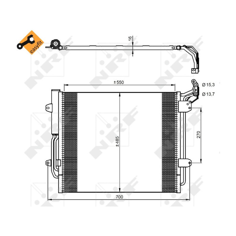 NRF 350054 Condenseur de climatisation