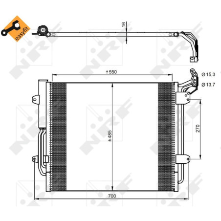 NRF 350054 Skraplacz klimatyzacji