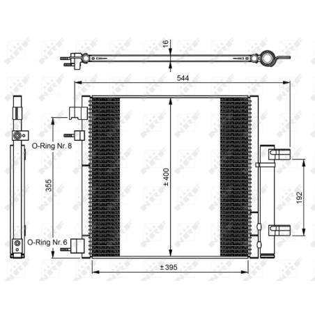 NRF 350048 Condensador de aire acondicionado