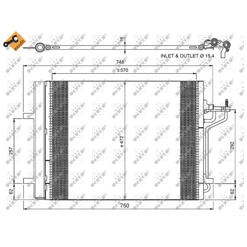 NRF 350052 Air conditioning condenser