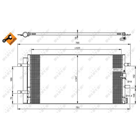NRF 350046 Air conditioning condenser