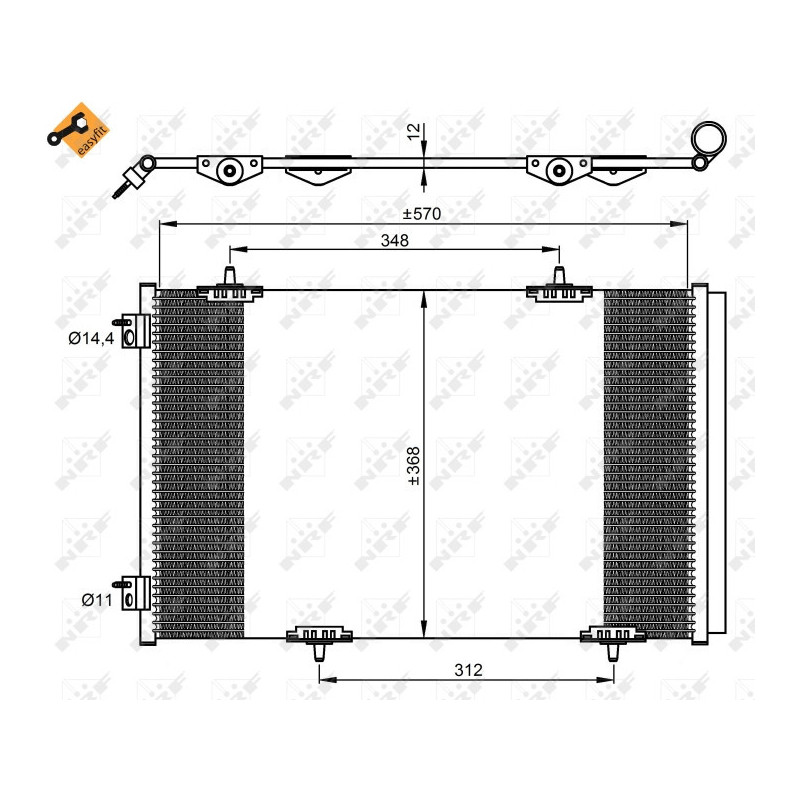 NRF 350066 Air conditioning condenser