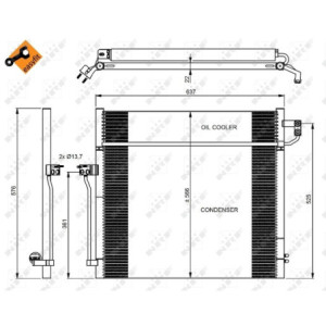 NRF 350080 Condensador de aire acondicionado