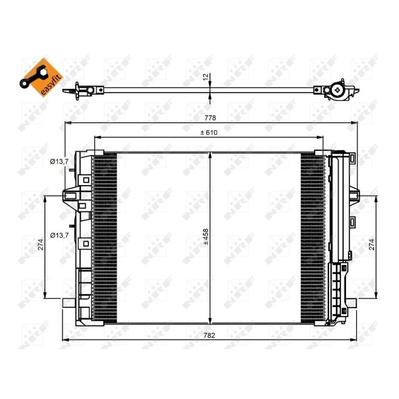 NRF 350081 Air conditioning condenser