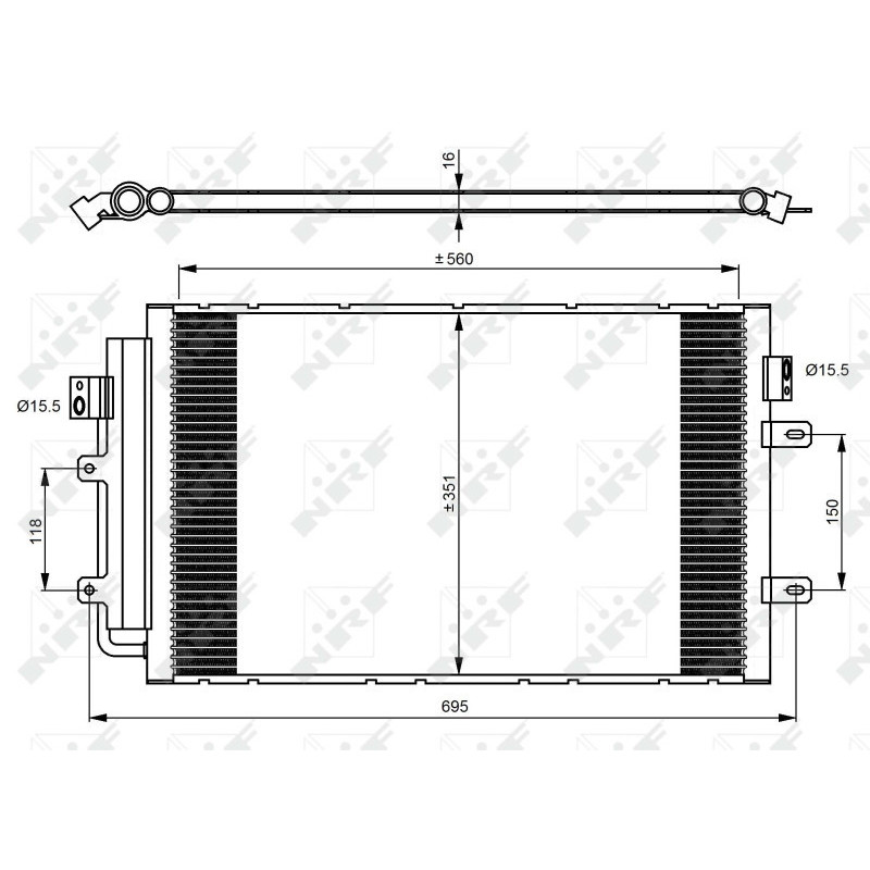 NRF 350083 Condensador de aire acondicionado