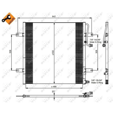 NRF 350084 Air conditioning condenser