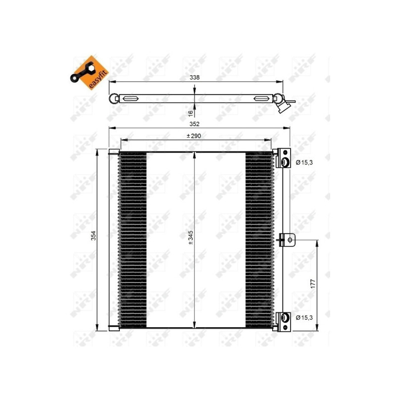NRF 350203 Air conditioning condenser