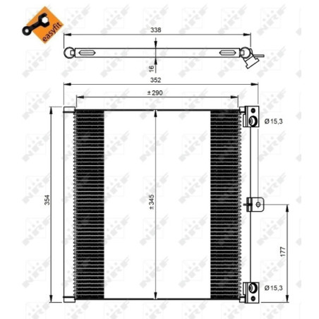 NRF 350203 Air conditioning condenser