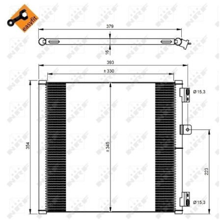 NRF 350204 Condensador de aire acondicionado