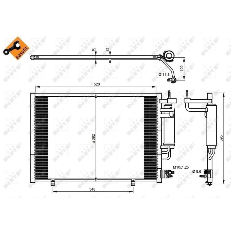 NRF 350205 Air conditioning condenser