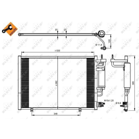 NRF 350205 Condensador de aire acondicionado