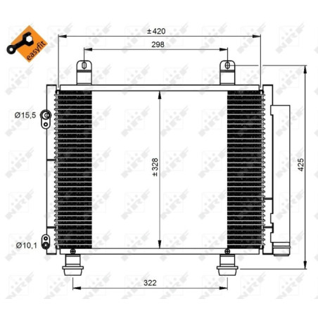 NRF 350208 Condensador de aire acondicionado