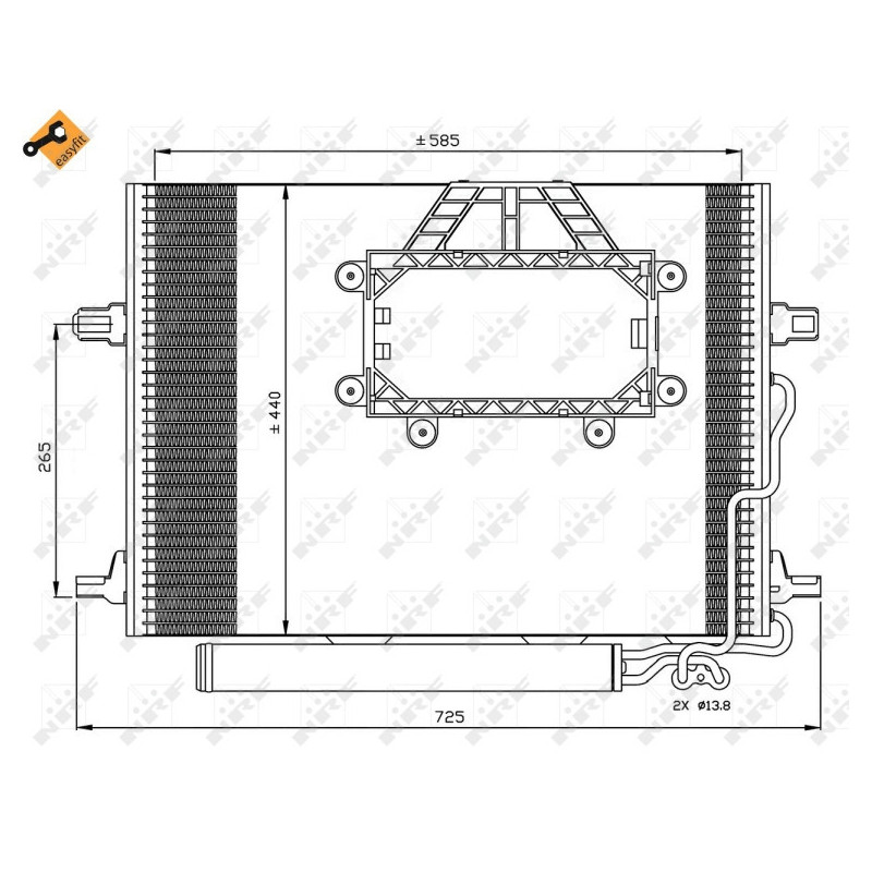 NRF 350211 Condensatore climatizzatore